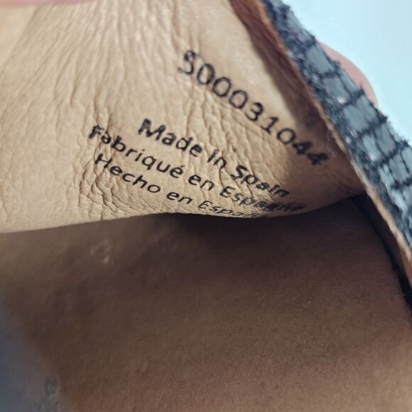 Free People Textured Royale Flat Boho Western Shoes Black EU size 38/ US size 8 - Picture 8 of 10